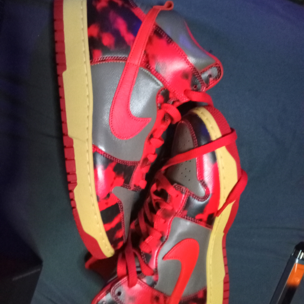Vibrant Red and Gray Sneakers NIKE